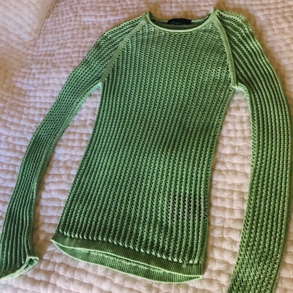 Alexander Wang Green Pistachio Sweater Sz Small